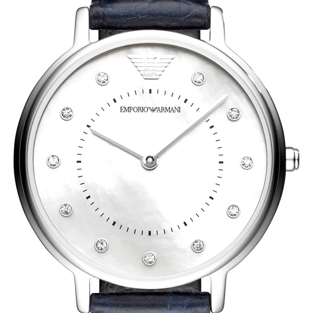 Emporio Armani Women's AR11095 Dress Analog Display Quartz Blue Watch